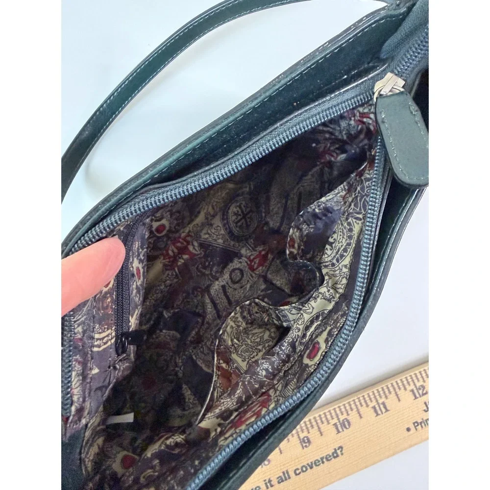 Y2K Faux Croc Embossed Small Shoulder Bag Silver Heart Indie Retro